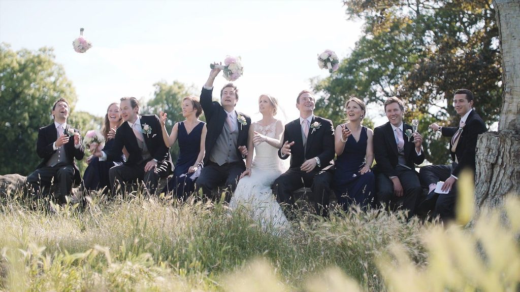 Group shot of wedding party