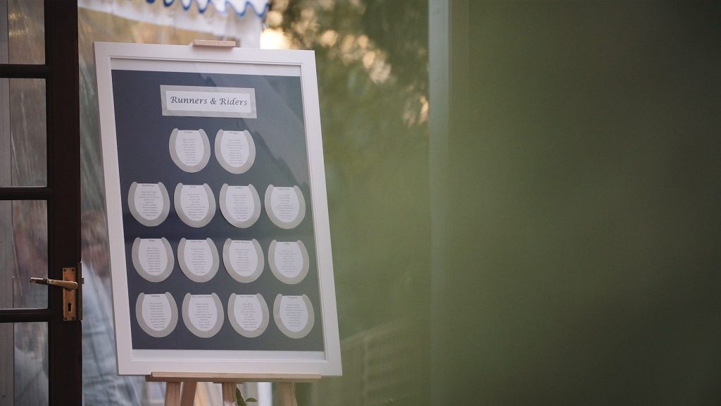 Creative shot of the table plan