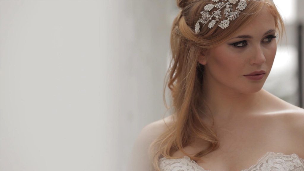 Bride posing for photo